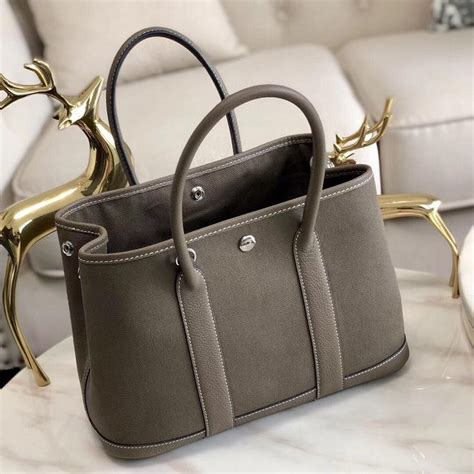 hermes garden bag grey|hermes garden party 30 bag.